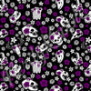NerdyKeppie Scattered Skulls Canvas High Top Demisexual Pride Sneakers. Canvas high top sneaker with a demi pride scattered skulls and flowers design. These demisexual pride high top sneakers come with black soles on request.