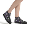 NerdyKeppie Scattered Skulls Canvas High Top Genderqueer Pride Sneakers. 