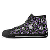 NerdyKeppie Scattered Skulls Canvas High Top Genderqueer Pride Sneakers. 