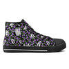 NerdyKeppie Scattered Skulls Canvas High Top Genderqueer Pride Sneakers. 