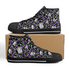 NerdyKeppie Scattered Skulls Canvas High Top Genderqueer Pride Sneakers. 