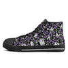 NerdyKeppie Scattered Skulls Canvas High Top Genderqueer Pride Sneakers. 