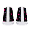 NerdyKeppie Scattered Stars Canvas High Top Bi Pride Sneakers. 