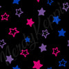 NerdyKeppie Scattered Stars Canvas High Top Bi Pride Sneakers. 