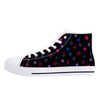 NerdyKeppie Scattered Stars Canvas High Top Bi Pride Sneakers. 