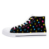 NerdyKeppie Scattered Stars Canvas High Top Pan Pride Sneakers. 