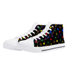 NerdyKeppie Scattered Stars Canvas High Top Rainbow Gay Pride Sneakers. 