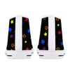 NerdyKeppie Scattered Stars Canvas High Top Rainbow Gay Pride Sneakers. 