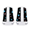 NerdyKeppie Scattered Stars Canvas High Top Trans Pride Sneakers. 