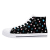 NerdyKeppie Scattered Stars Canvas High Top Trans Pride Sneakers. 