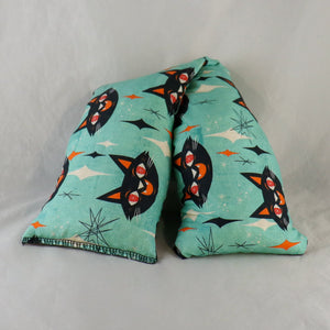 A NerdyKeppie Mid Century Mod Cats Heat & Cold Packs. 