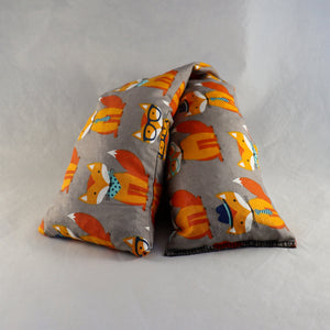 A NerdyKeppie Serious Business Fox Cotton Heat & Cold Packs. 