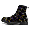 NerdyKeppie Source Code Synthetic Leather Non-Binary Pride Boots. 