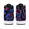 NerdyKeppie Splatter Wave Synthetic Leather Bi Pride High Top Sneakers. 