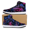 NerdyKeppie Splatter Wave Synthetic Leather Bi Pride High Top Sneakers. 