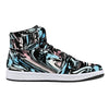 NerdyKeppie Splatter Wave Synthetic Leather Trans Pride High Top Sneakers. 