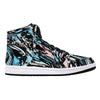 NerdyKeppie Splatter Wave Synthetic Leather Trans Pride High Top Sneakers. 