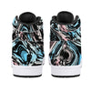 NerdyKeppie Splatter Wave Synthetic Leather Trans Pride High Top Sneakers. 