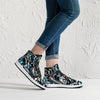 NerdyKeppie Splatter Wave Synthetic Leather Trans Pride High Top Sneakers. 