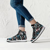 NerdyKeppie Splatter Wave Synthetic Leather Trans Pride High Top Sneakers. 