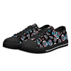 NerdyKeppie Stencil Roses Canvas Low Top Trans Pride Sneakers. 