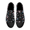 NerdyKeppie Stencil Roses Canvas Low Top Trans Pride Sneakers. 