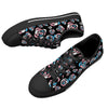 NerdyKeppie Stencil Roses Canvas Low Top Trans Pride Sneakers. 