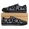 NerdyKeppie Stencil Roses Canvas Low Top Trans Pride Sneakers. 